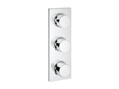 Grohtherm F Placa con triple llave de paso