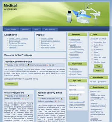 free medical joomla template