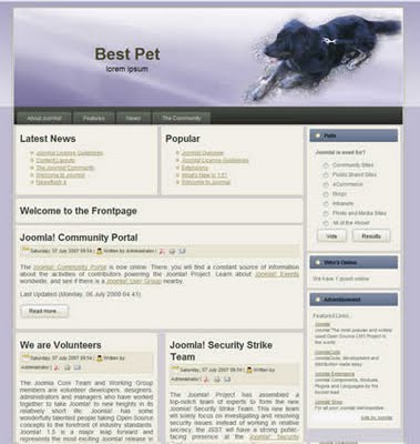 joomla pet template