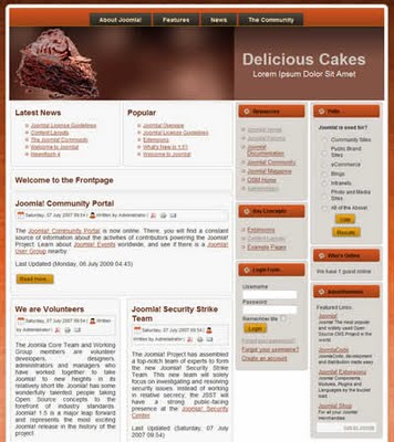 joomla 1.5 CSS food and drink template