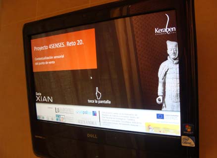 Touchscreen in der Ausstellung 4 senses