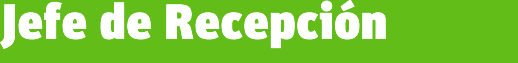 Jefe/a de Recepci&oacute;n
