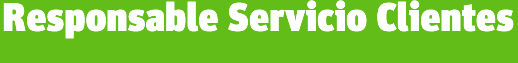 Responsable Servicio Clientes