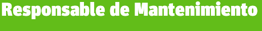 Responsable de Mantenimiento
