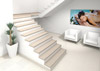 PVTO./FLOOR: BUXI DIAGONAL BLANCO 45 x 45 SIN REC / NON REC - PELDAÑO DOBLADO BUXI LINEAL BAMBU 33X45 - ÁNGULO DOBLADO BUXI LINEAL BAMBÚ 33X33LINEAL BAMBU 33 x 45