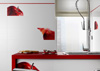 RVTO. / WALL: TRÍPOLI BLANCO 30,3X60,5 - DEC. TROPICO BLANCO 30,3X60,5 - DEC. FRUTAS BLANCO 30,3X60,5 - MOLD. VARADERO ROJO 1,5X60,5