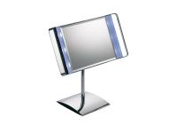 Espejo 1x5 aumento rectangular con luz leds, a pilas y transformador