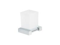 Portavaso pared cristal blanco