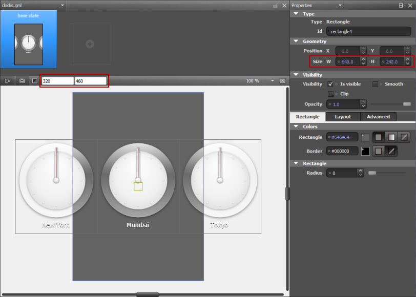"Canvas width and height"