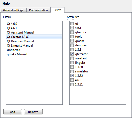 "Help filter attributes"