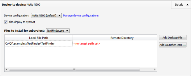 "Deploy to device"