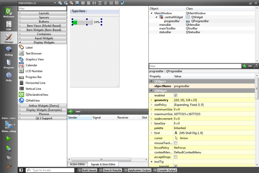"Adding widgets to the UI"