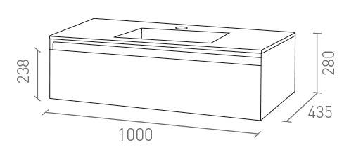 MUEBLE AQUA 100 ANTRA. TAPA