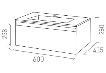 MUEBLE AQUA 60 ANTRAC.1 CAJON