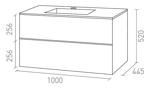 MUEBLE ASTER 100 BLANCO