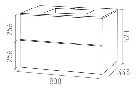 MUEBLE ASTER 80 BLANCO
