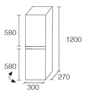 COLUMNA AQUA ANTRACITA