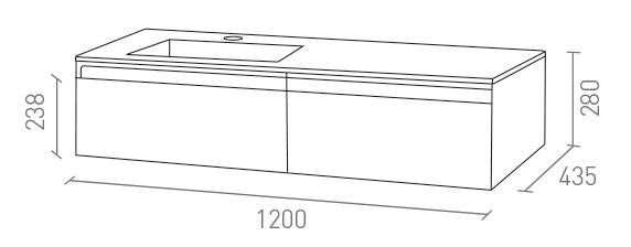 MUEBLE AQUA 120 ANTRA.1CJ 1SEN