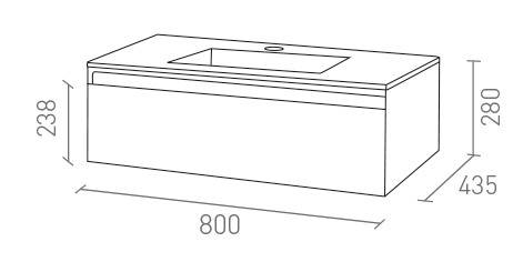 MUEBLE AQUA 80 ANT. 1 CAJON