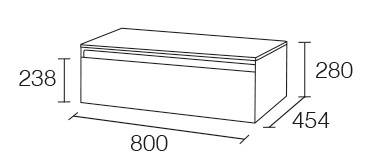 MUEBLE AQUA 80 ANTRA. TAPA