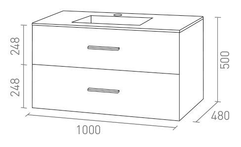 MUEBLE ADA 100 ANTRACITA