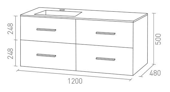 MUEBLE ADA 120 ANTRACITA