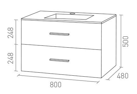 MUEBLE ADA 80 ANTRACITA