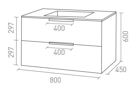 MUEBLE PLANET 80 BLANCO