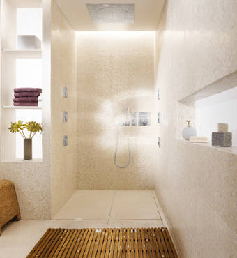 Grohtherm F Placa con triple llave de paso