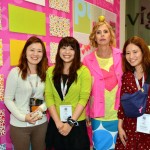 Agatha Ruiz de la Prada visita el stand de Pamesa en Cersaie 2013