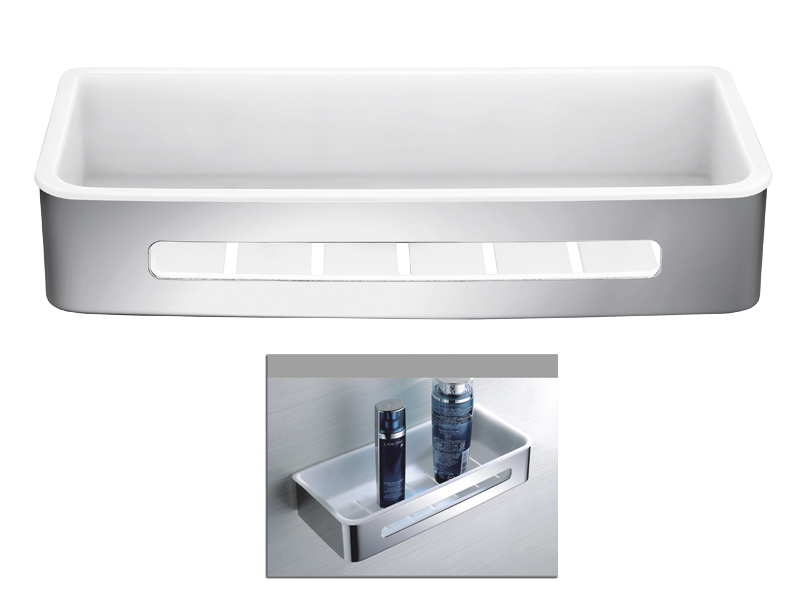 Jabonera Rectangular Acero Pulido -  Bandeja ABS