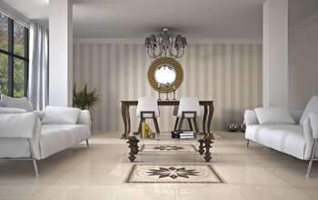 Pavimento Porcel�nico ambiente crema marfil