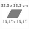 33,3 x 33,3 cm - 13,1 x 13,1 in