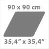 90 x 90 cm - 35,4 x 35,4 in