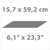 15,7 x 59, 2 cm  - 6,1 x 23,3 in