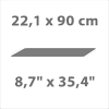 22,1 x 90 cm - 8,7 x 35,4 in