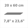 20 x 60 cm - 7,8 x 23,6 in