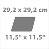 29,2 x 29,2 cm - 11,5 x 11,5 in