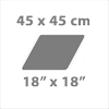 45 x 45 cm - 18 x 18 in