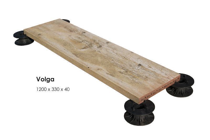 Volga – Base multifuncional 1200 x 330 x 40 con soporte de pavimento elevado