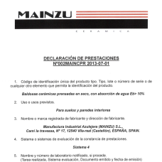 Detalles técnicos de Mainzu sobre su pavimento de 9 milímetros.