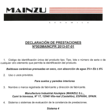 Detalles técnicos de Mainzu sobre su material de pavimento.
