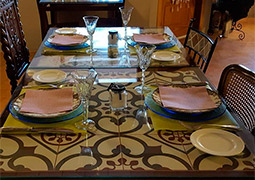 Detalle mesa serie Victorian