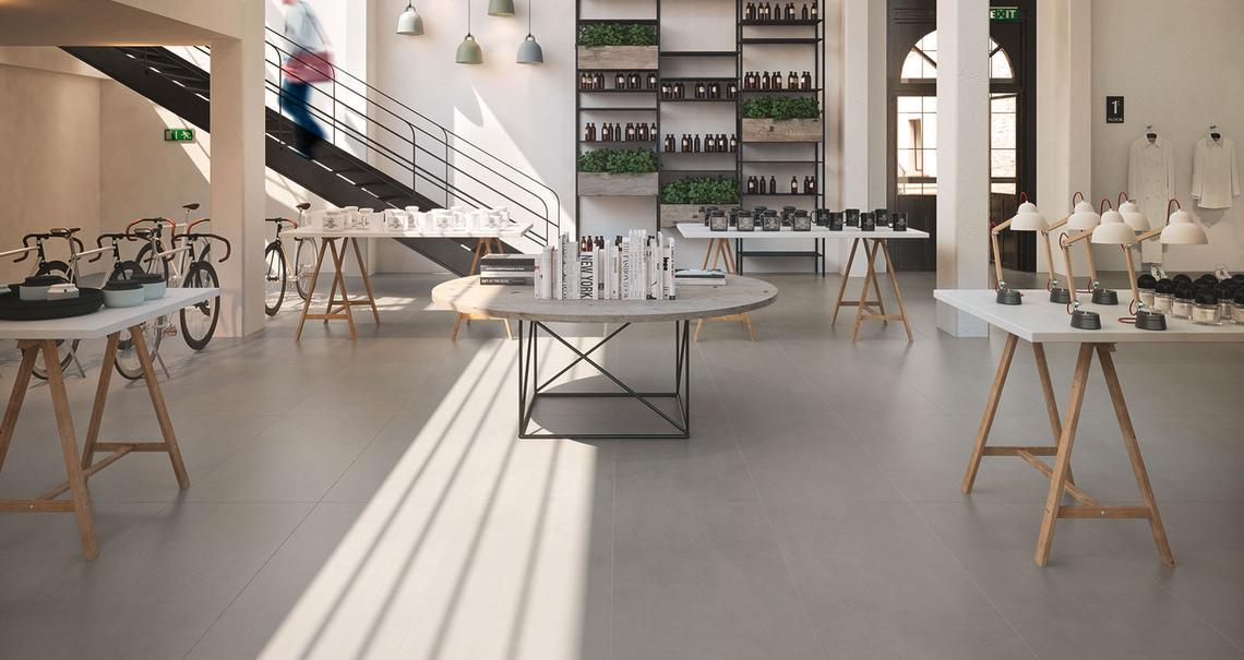 Sistemp - Efecto Cemento - Espacios comerciales