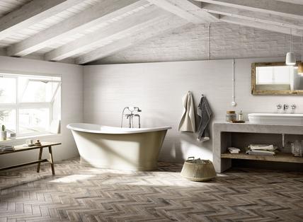 Treverkmade: Azulejos para el cuarto de baño: cerámica y porcelánico - Marazzi Treverkmade: Azulejos para el cuarto de baño: cerámica y porcelánico - Marazzi
