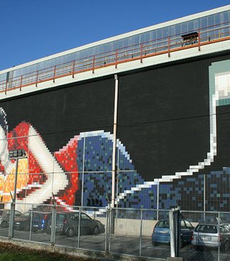 “La lettrice” urban mosaic
