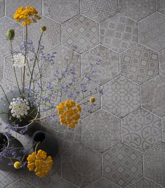Powder, new concrete-look stoneware with an urban vibe.