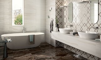 Baño clásico y elegante. Mix & match entre lo contemporáneo y lo tradicional