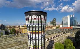 azulejos de Marazzi para la Torre Arcobaleno de Milán