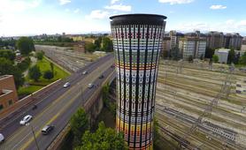 azulejos de Marazzi para la Torre Arcobaleno de Milán